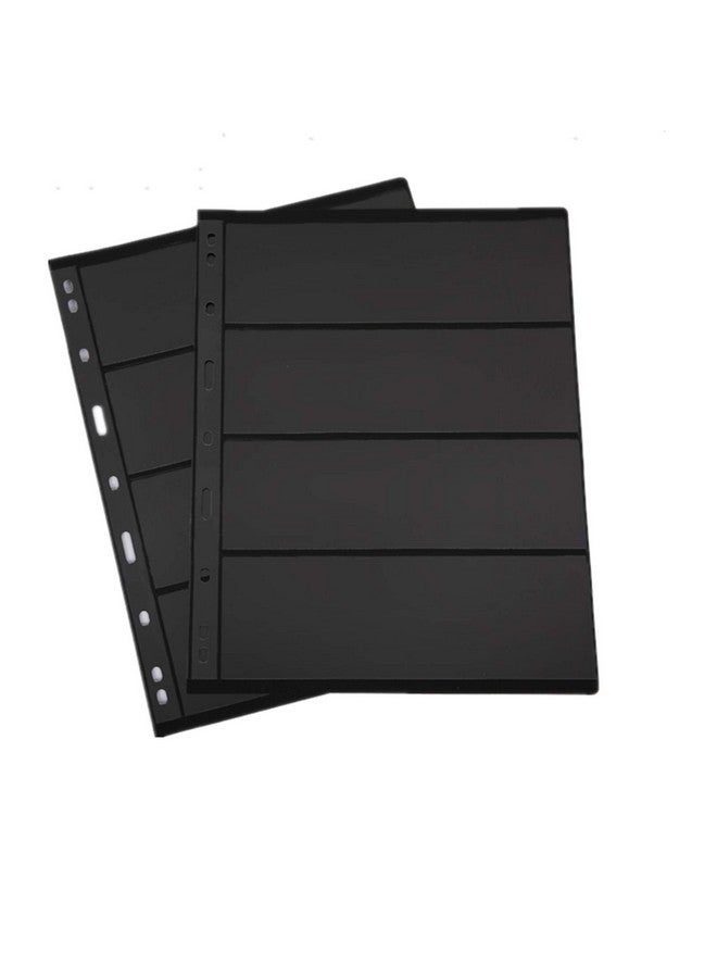 MUDOR Stamp Pages For Stamp Album Binder 10 Sheet (20 Page) 4 Rows Pages For Stamp Collectors Professional Pack (4 Rows) - Image 3