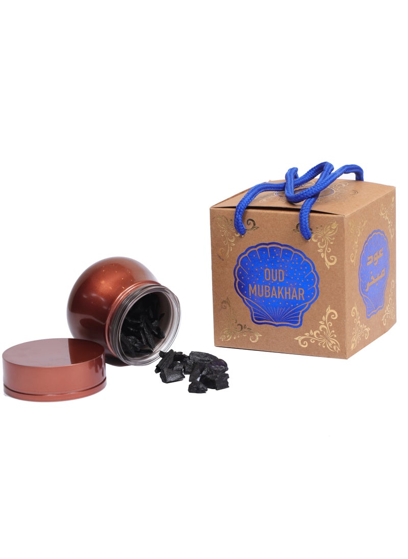 Moin Oud Mubakhar Bakhoor Muattar 48g - Long Lasting Arabic Incense with Oud Sioofi Touch, Musk, Lavender, Citrus & Oriental Notes - Home Fragrance & Agarwood Burner Use 