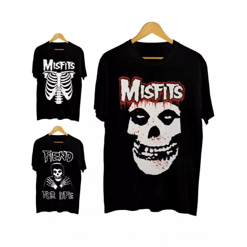 T-Shirt Y2K Men'S Women'S Harajuku Gothic Hip Hop Graphic Printed Cotton Round Neck Oversized T-Shirt Short Sleeve Top - Image 2