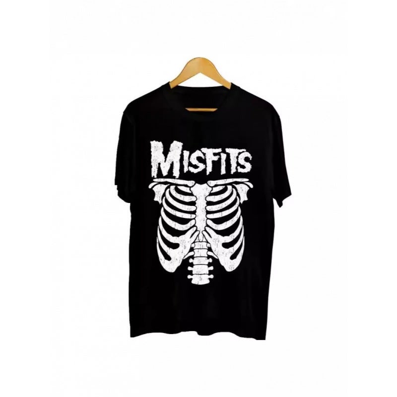 T-Shirt Y2K Men'S Women'S Harajuku Gothic Hip Hop Graphic Printed Cotton Round Neck Oversized T-Shirt Short Sleeve Top - Image 3