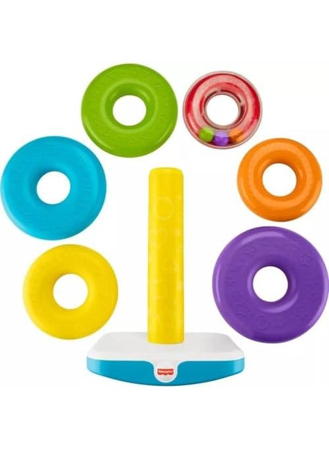 Fisher-Price - Giant Rock A Stack Baby Toy 14 Plus Inches Tall Multi Color Ring Stacking Toy For Infants And Toddlers - Image 1