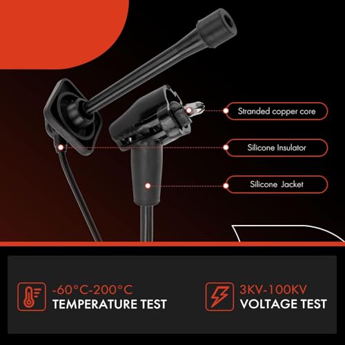 A-Premium Ignition Spark Plug Wires Set of 4 Compatible with Toyota Camry 1993 1994 1995 1996 2.2L 3.0L - Image 4