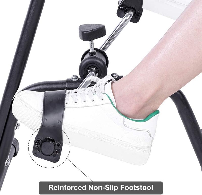 klarako Exercise Bike, Adjustable Pedal Exerciser Bicycle Hand Arm Leg Peddler Indoor Cycling Fitness Equipment with Non-slip Feet Pad and Pedal for Seniors Elderly Home Gym Total Body Workout - Image 2