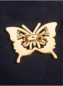 The Black Pearl Accessories Stainless Steel Golden Brooch - Butterfly  - Image 2