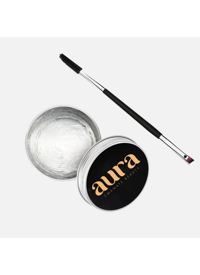AURA - Eyebrow Wax Clear By Aura, Eye Brow Gel For Lamination Effect, Eyebrow Wax With Applicator Brush, Brow Lamination Kit, Soap Brows Lift Waterproof, Cera De Cejas - Image 1