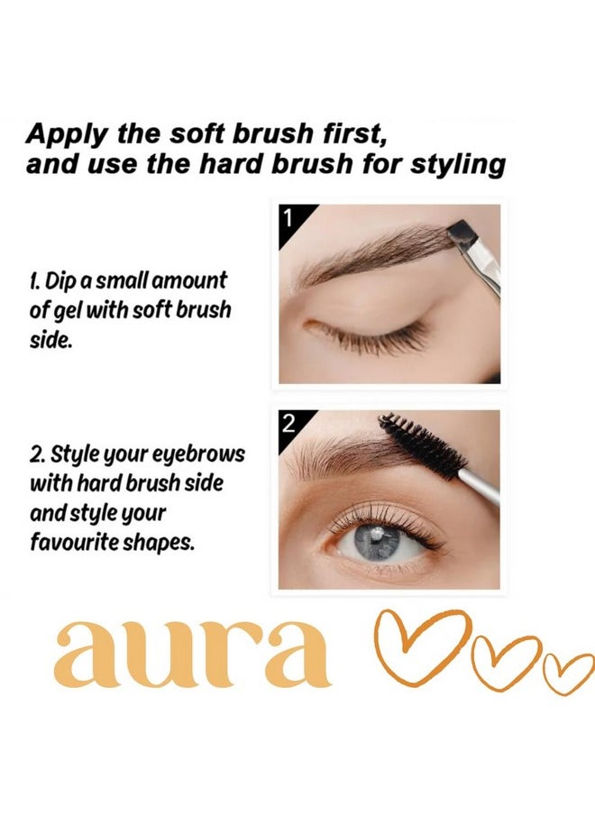 AURA - Eyebrow Wax Clear By Aura, Eye Brow Gel For Lamination Effect, Eyebrow Wax With Applicator Brush, Brow Lamination Kit, Soap Brows Lift Waterproof, Cera De Cejas - Image 1