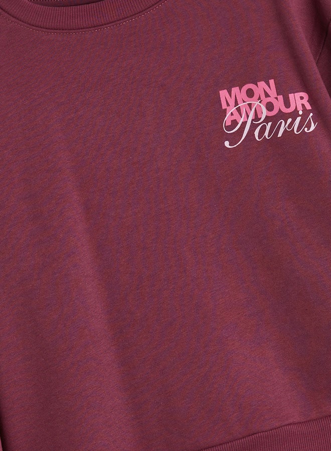 LC WAIKIKI Crew Neck Printed Girls' Sweatshirt - Image 5