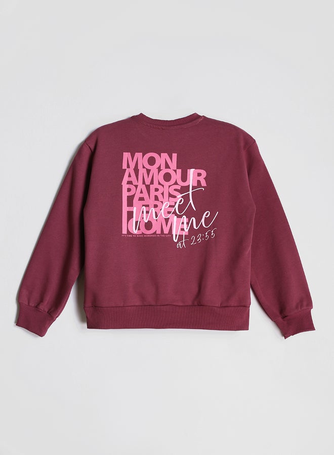 LC WAIKIKI Crew Neck Printed Girls' Sweatshirt - Image 3