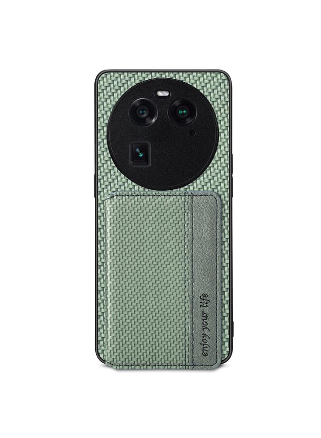 S-TOP Case For OPPO Find X6 Carbon Fiber Magnetic Card Bag Phone Case - Image 2