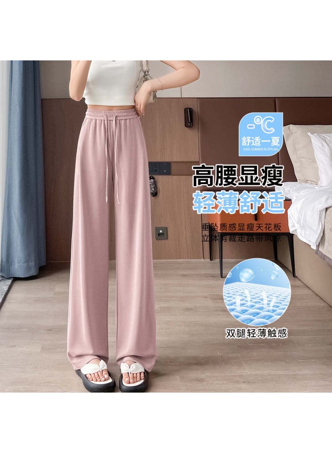Hstyle Copper Ammonia Rayon Instant Cooling Soft Wide-leg Pants For Women - 2025 Summer Thin Versatile Slim-fit Casual Trousers - Image 4