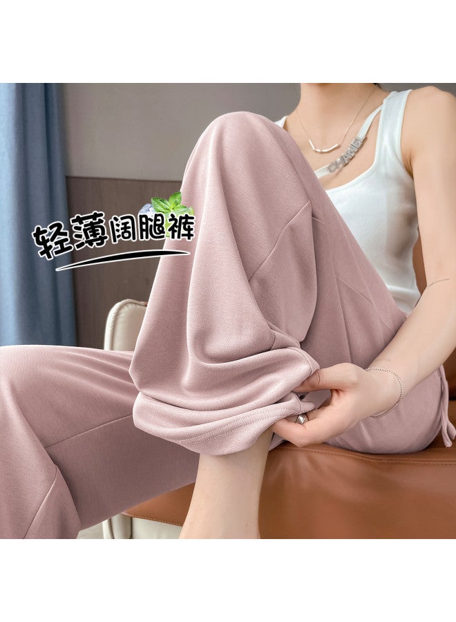 Hstyle Copper Ammonia Rayon Instant Cooling Soft Wide-leg Pants For Women - 2025 Summer Thin Versatile Slim-fit Casual Trousers - Image 2