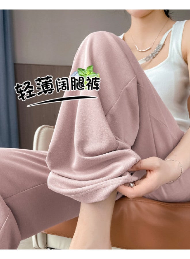 Hstyle Copper Ammonia Rayon Instant Cooling Soft Wide-leg Pants For Women - 2025 Summer Thin Versatile Slim-fit Casual Trousers - Image 1
