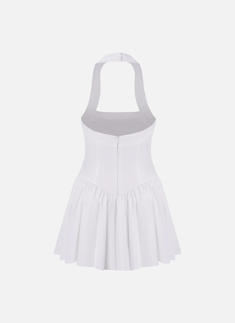Lichi Mini strappy dress with corset bodice