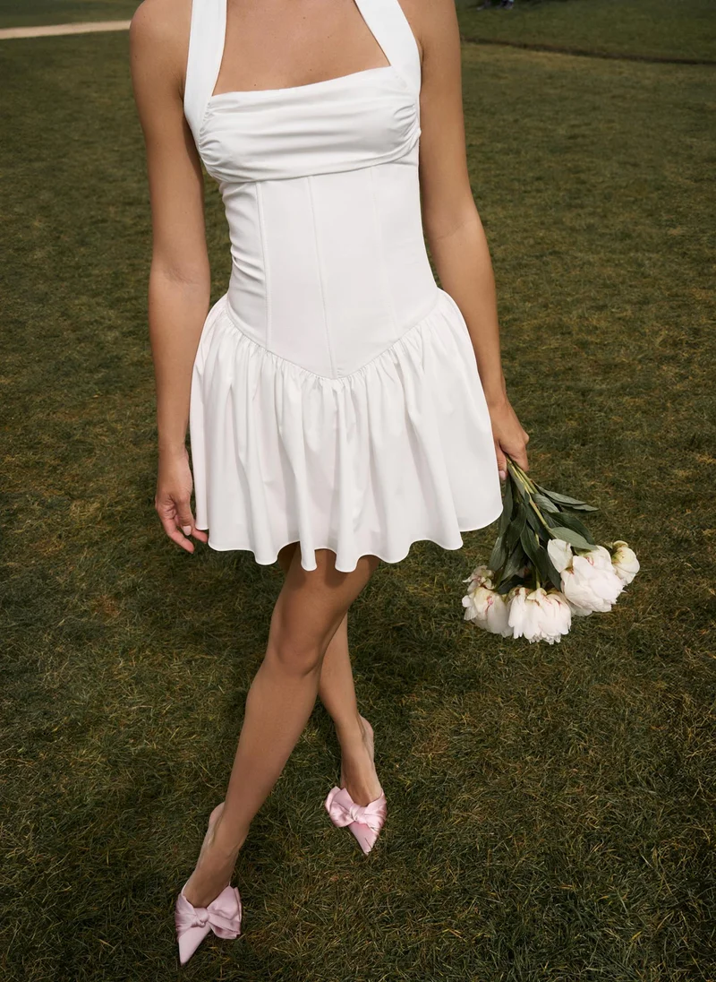 Lichi Mini strappy dress with corset bodice
