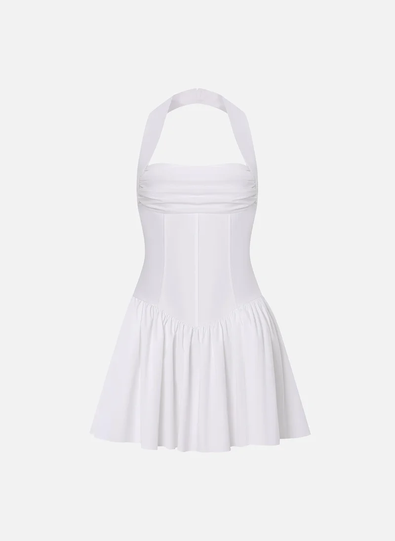 Lichi Mini strappy dress with corset bodice