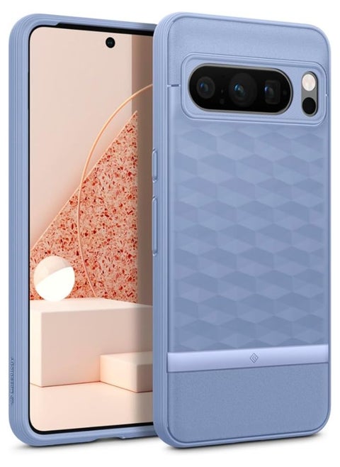 Caseology Parallax Pixel 8 Pro [Grade Drop Tested] TPU Case for Google Pixel 8 Pro case 5G, 3D Pattern (2023) - Bay Blue