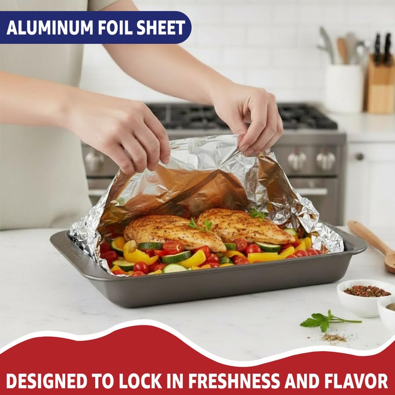 RESTAURANT FEEDER 18" x 500' Heavy Duty Commercial Grade Food Safe Aluminum Foil Roll - Durable and Tear Resistant for Cooking, Grilling, and Roasting - Ideal for Restaurants, Catering, and Professional Kitchens - Image 3