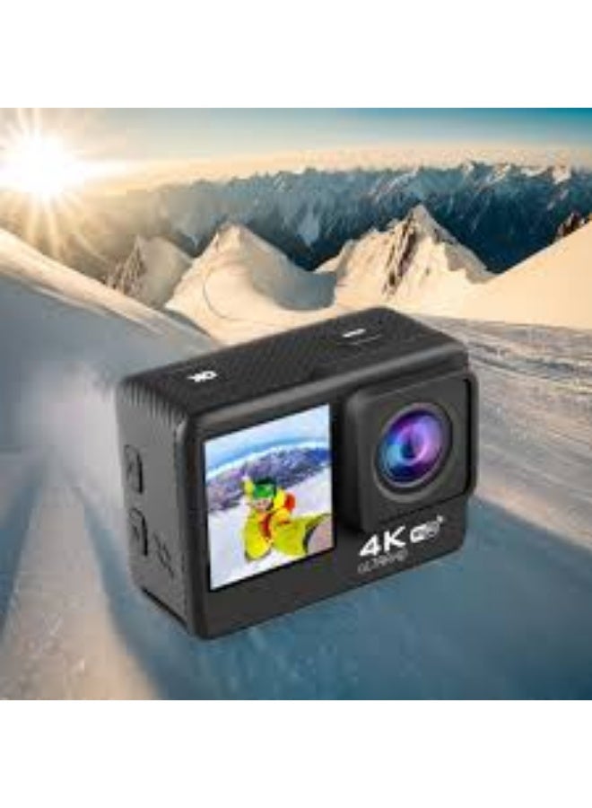 كاميرا رياضية فائقة الوضوح بدقة 4K و20 ميجابكسل، مزودة باتصال واي فاي، ومقاومة للماء حتى عمق 30 مترًا، وعدسة بزاوية واسعة 170 درجة، - Image 3