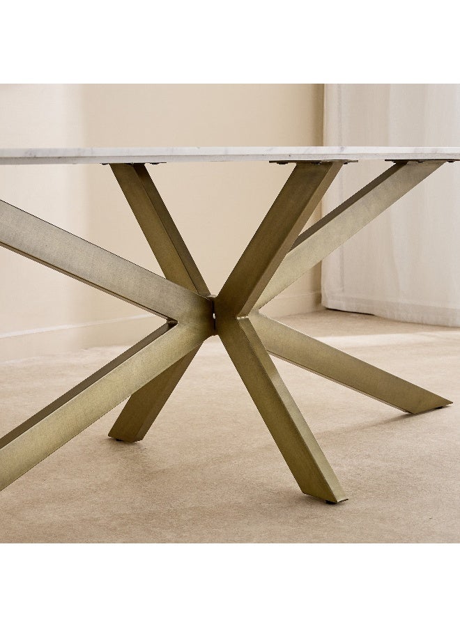 Home Box Genuine Marble Top Dining Table for 8 - Image 5