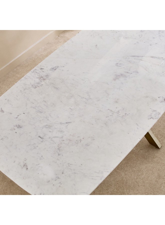 Home Box Genuine Marble Top Dining Table for 8 - Image 4