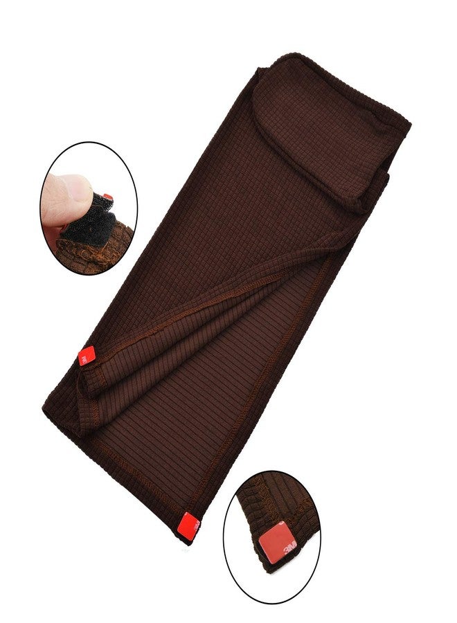 سي ام غطاء مسند ذراع الأريكة المضاد للانزلاق والغبار، غطاء مطاطي للأريكة والكراسي القابلة للإمالة، واقي للأريكة، زوج واحد (بني داكن) - Image 3