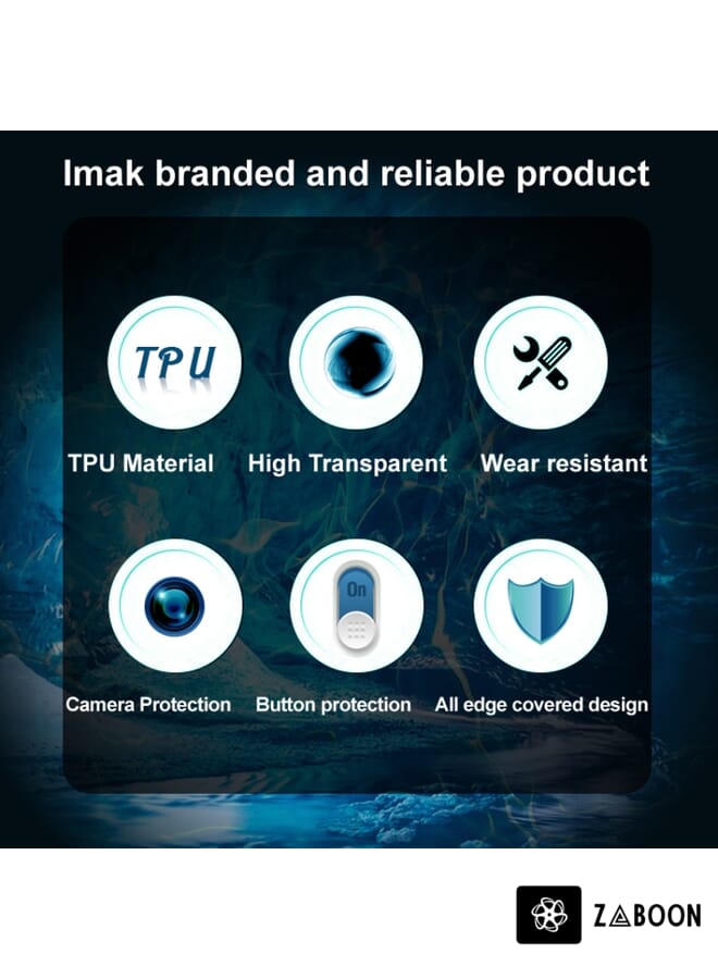 Zaboon غطاء حماية لهاتف ZTE nubia Red Magic 7 Pro سلسلة imak UX-5 شفاف ومضاد للصدمات TPU - Image 3