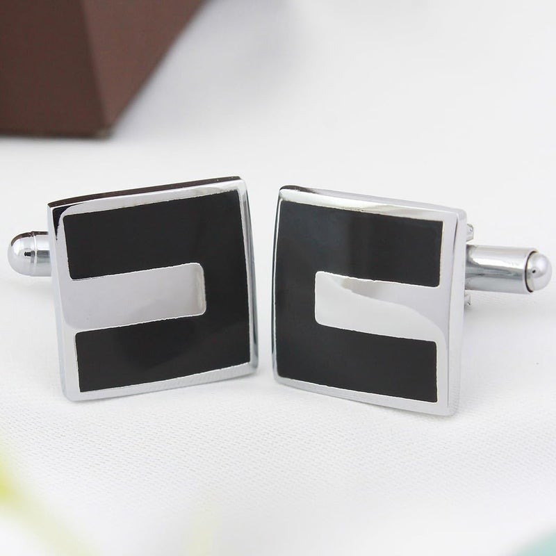 Kovove The Embellished Black Cufflinks for Men - Image 2