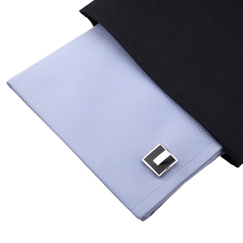 Kovove The Embellished Black Cufflinks for Men - Image 4