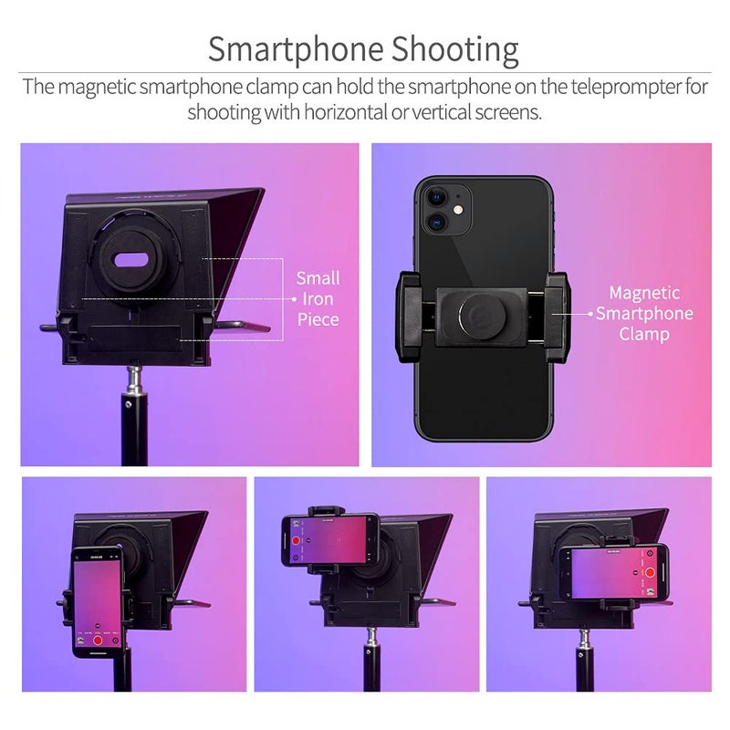 Feelworld TP2A 8" جهاز تليبرومبتر محمول يصلح للهواتف الذكية والأجهزة اللوحية حتى 8" - Image 4
