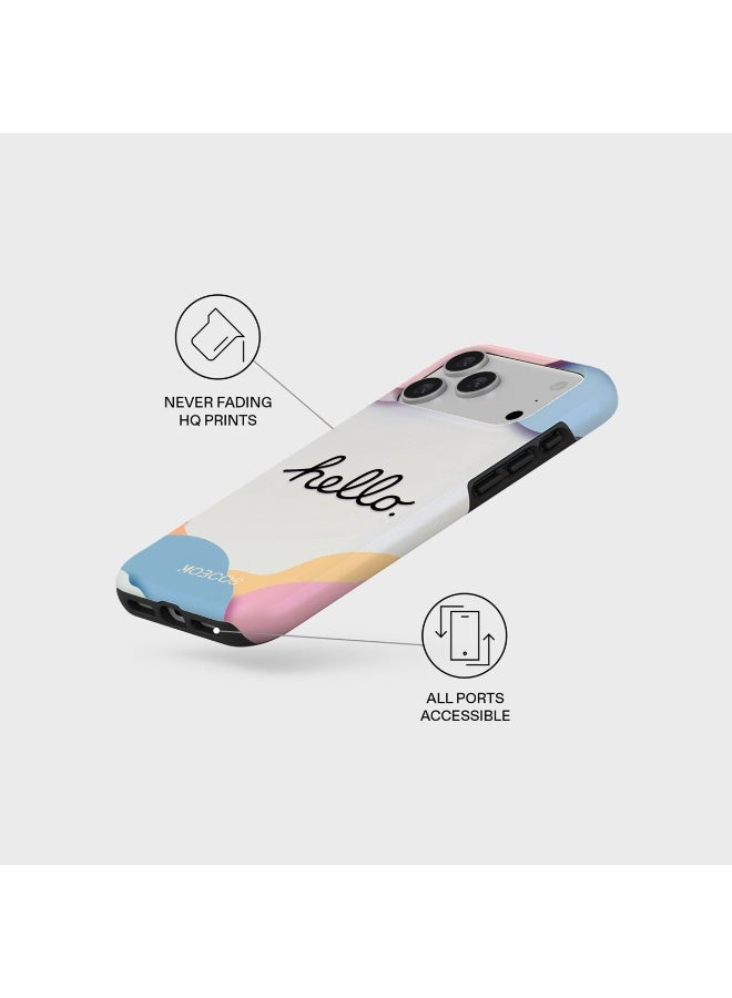 موبكوس جراب Mobcos Hello Sunshine Premium لهاتف iPhone 17 Pro Max، متوافق مع غطاء صلب مزدوج الطبقات مع حماية من السيليكون - غطاء مقاوم للخدوش والصدمات - Image 3