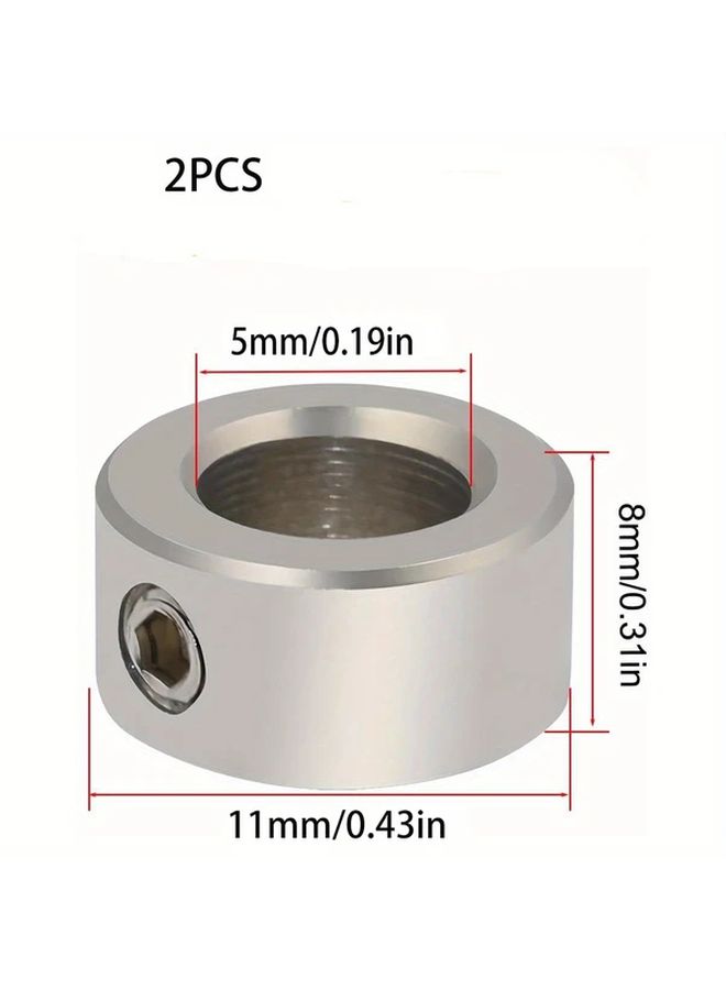 2 Pcs 6mm Drill Bit Limit Rings Precision Depth Fixer 7 Size Models Metal Positioning Rings - Image 4