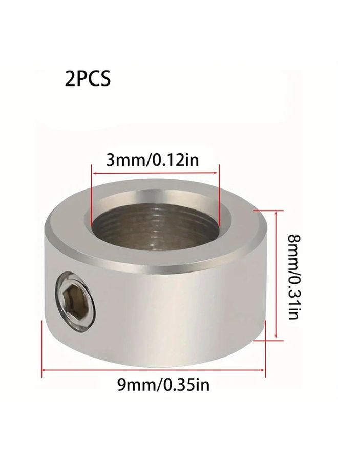 2 Pcs 6mm Drill Bit Limit Rings Precision Depth Fixer 7 Size Models Metal Positioning Rings - Image 2