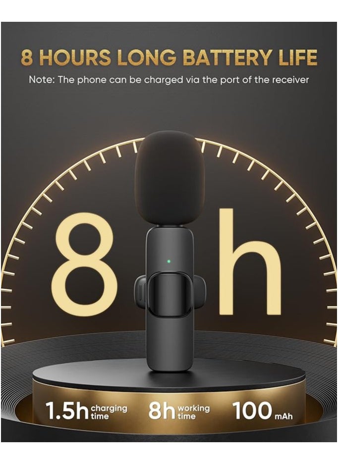 Generic Wireless Microphone, Dual Omnidirectional, Plug-and-Play, Compatible with iOS and Android, Ideal for Vlogging, Live Streaming, Interviewing, and Recording  - Image 5