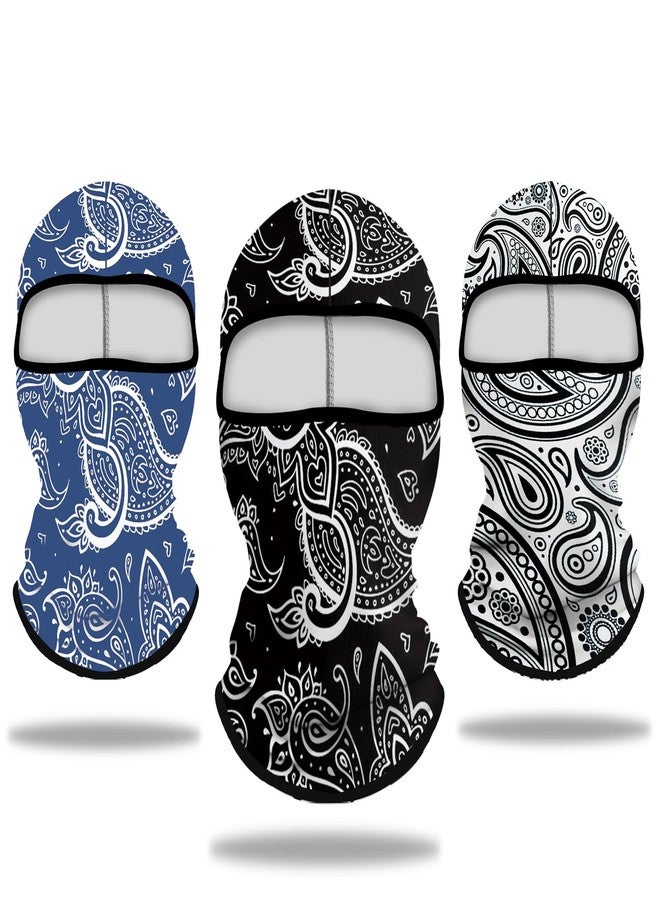 Cutewing Balaclava Mask 3D Print Full Face Mask Cooling Neck Gaiter Sun Protection Face Cover Mask Windproof Ski Mask, Paisley, L/One size - Image 1