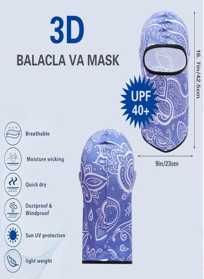Cutewing Balaclava Mask 3D Print Full Face Mask Cooling Neck Gaiter Sun Protection Face Cover Mask Windproof Ski Mask, Paisley, L/One size - Image 3