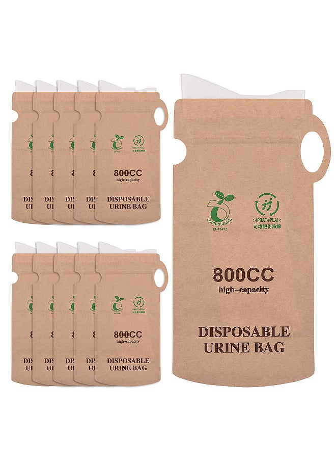 Generic - 10pcs Emergency Disposable Urinal Bags Car Vomit Bag 800cc Camping Pee Bags Unisex Urine Bag for Travel Traffic Jam - Image 1