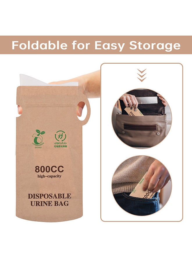 Generic - 10pcs Emergency Disposable Urinal Bags Car Vomit Bag 800cc Camping Pee Bags Unisex Urine Bag for Travel Traffic Jam - Image 1