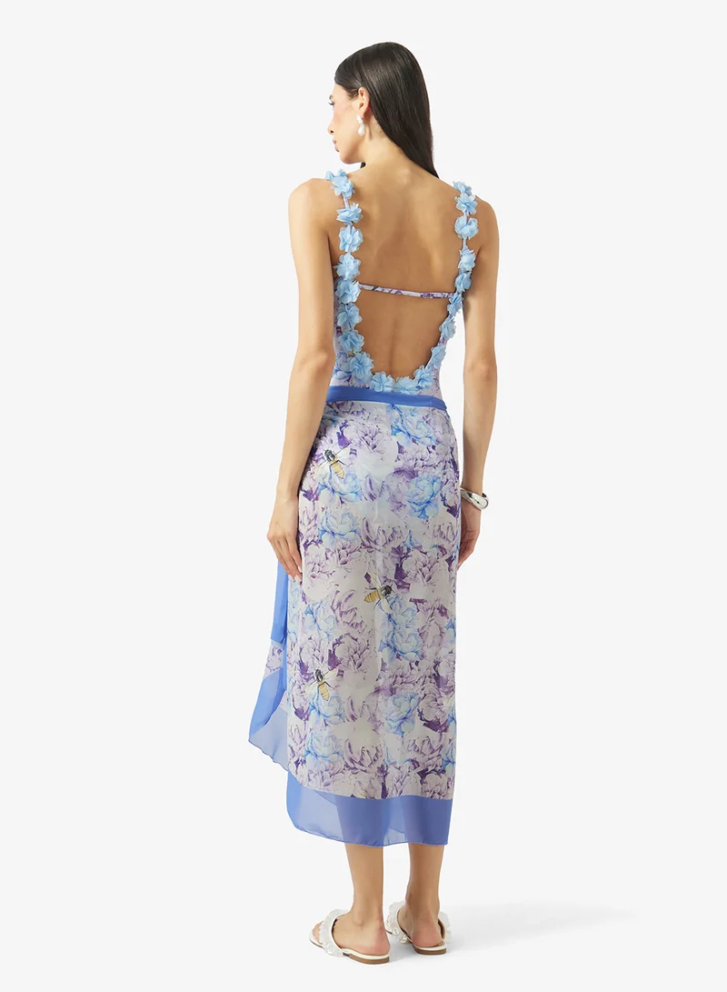 ELLA Printed Swimsuit With Beach Sarong