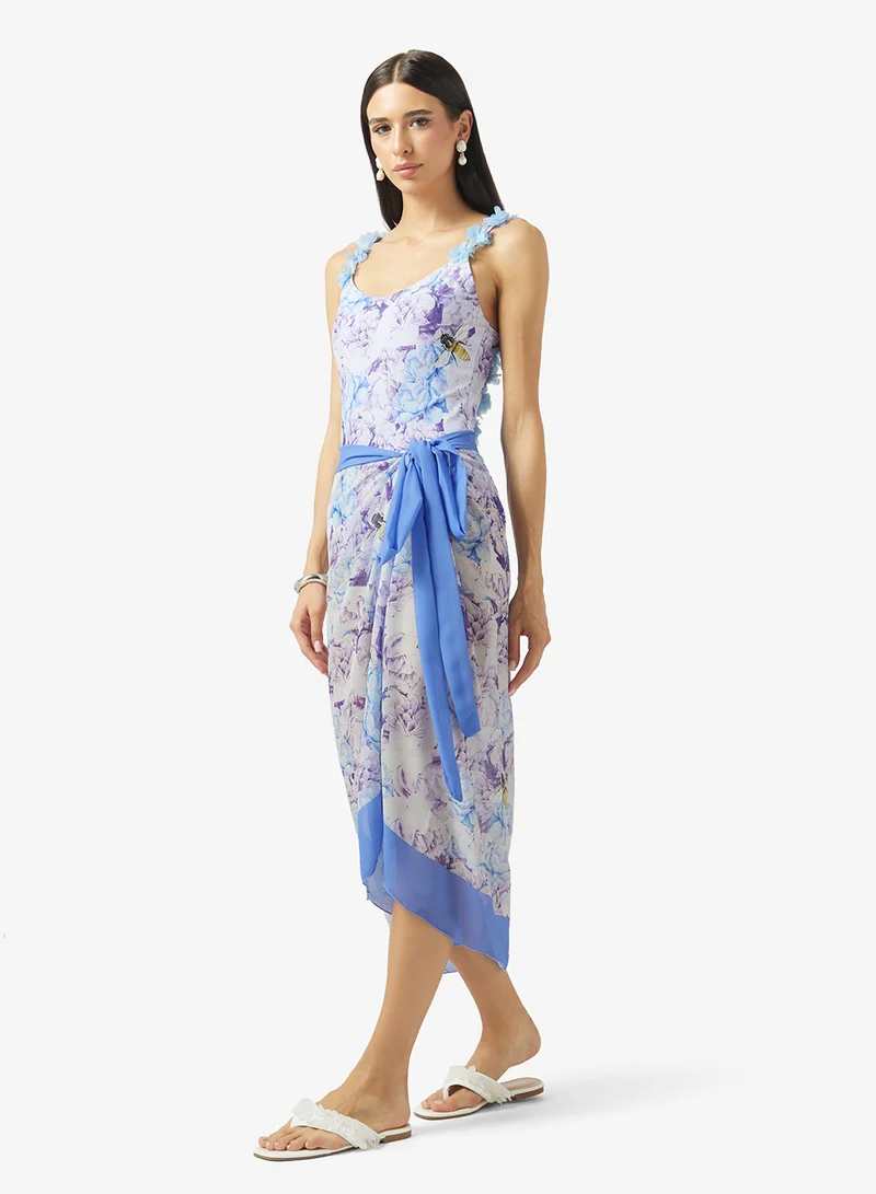 ELLA Printed Swimsuit With Beach Sarong