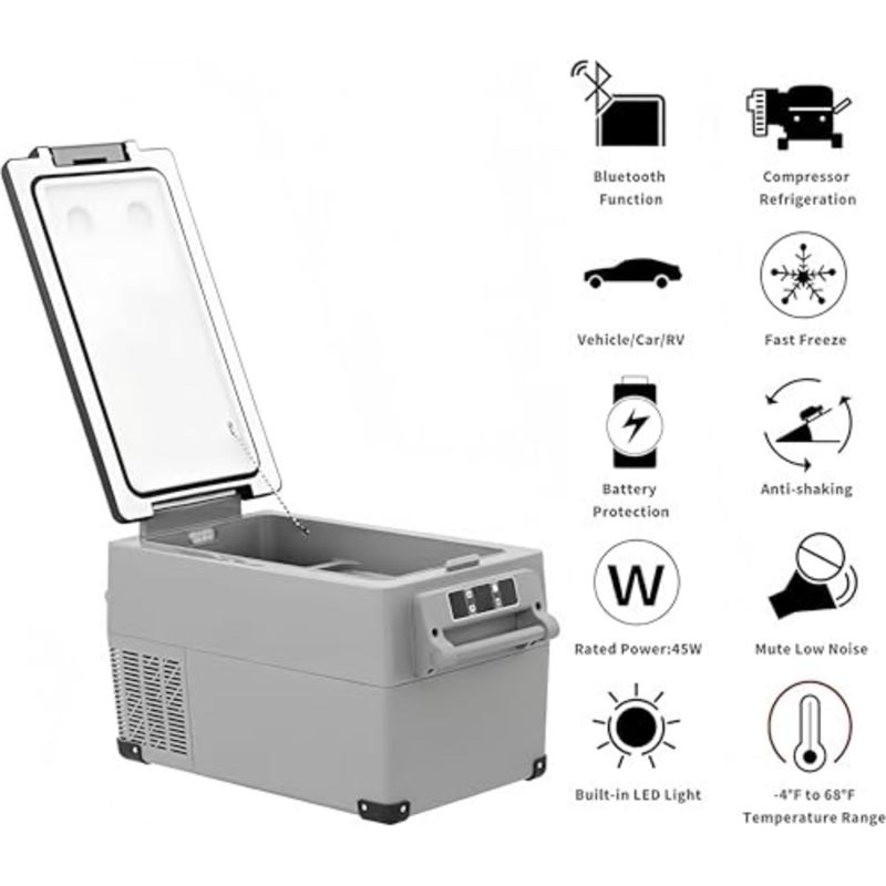 CF35 Portable Freezer, 35L 12 Volt Small Refrigerator, Fast Cooling, Car Fridge Freezer -468 for Outdoor, Camping, RV, Truck, Boat 35 Liter - Image 4