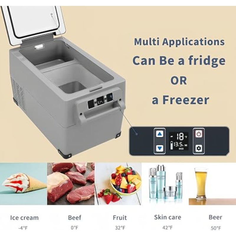 CF35 Portable Freezer, 35L 12 Volt Small Refrigerator, Fast Cooling, Car Fridge Freezer -468 for Outdoor, Camping, RV, Truck, Boat 35 Liter - Image 3