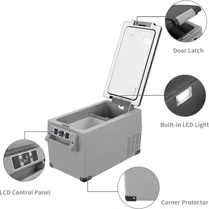 CF35 Portable Freezer, 35L 12 Volt Small Refrigerator, Fast Cooling, Car Fridge Freezer -468 for Outdoor, Camping, RV, Truck, Boat 35 Liter - Image 5