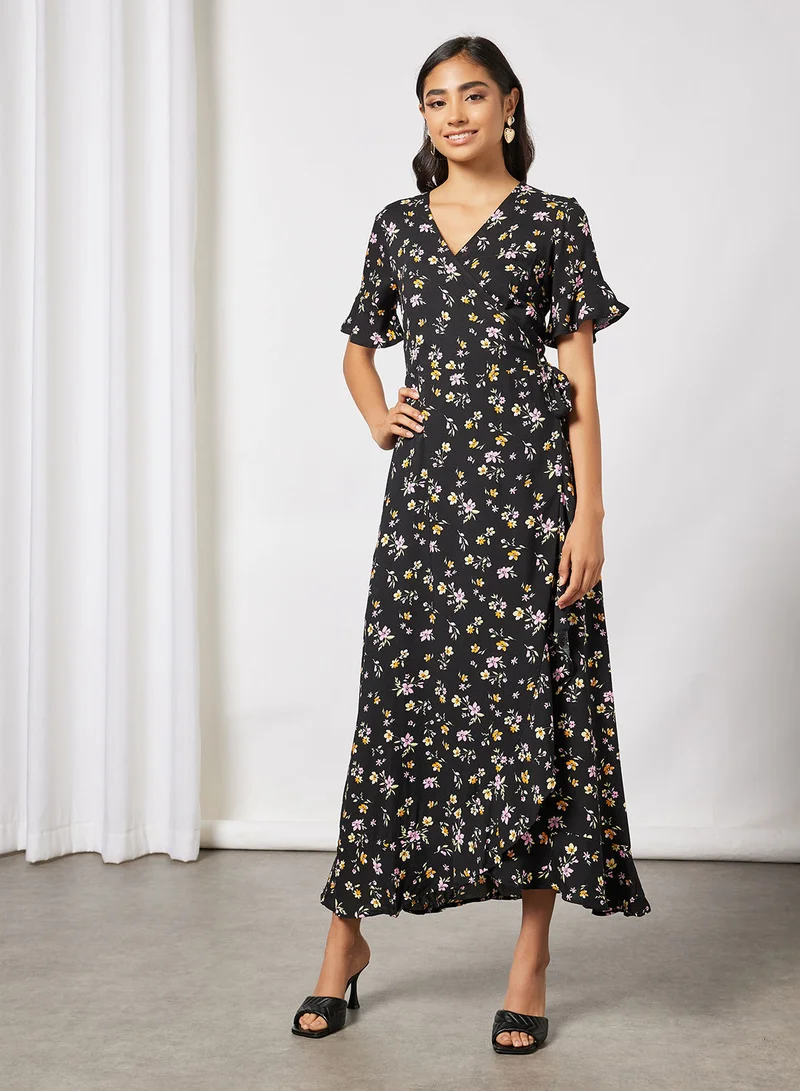 VERO MODA Floral Wrap Maxi Dress