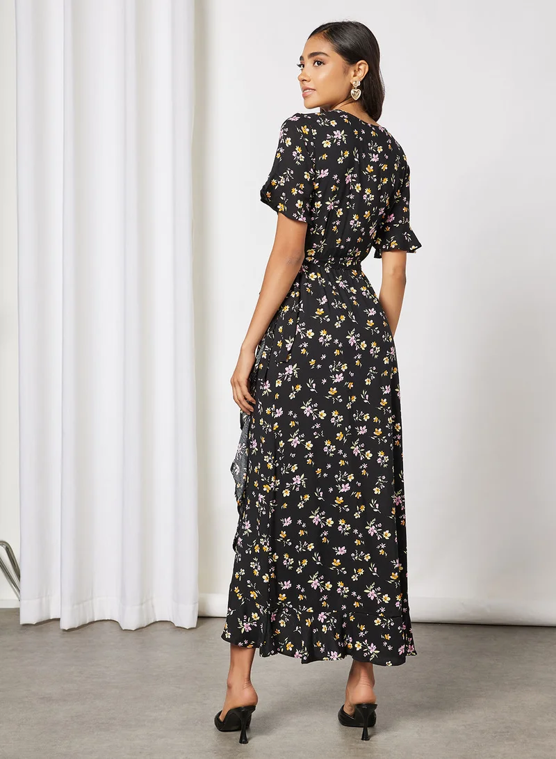 VERO MODA Floral Wrap Maxi Dress