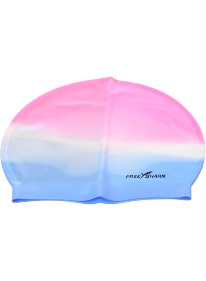 Silicone Swim Cap, Waterproof Swimming Caps for Men and Women, Elastic Adult Swim Cap for Short and Medium Hair - Multicolor - Image 3