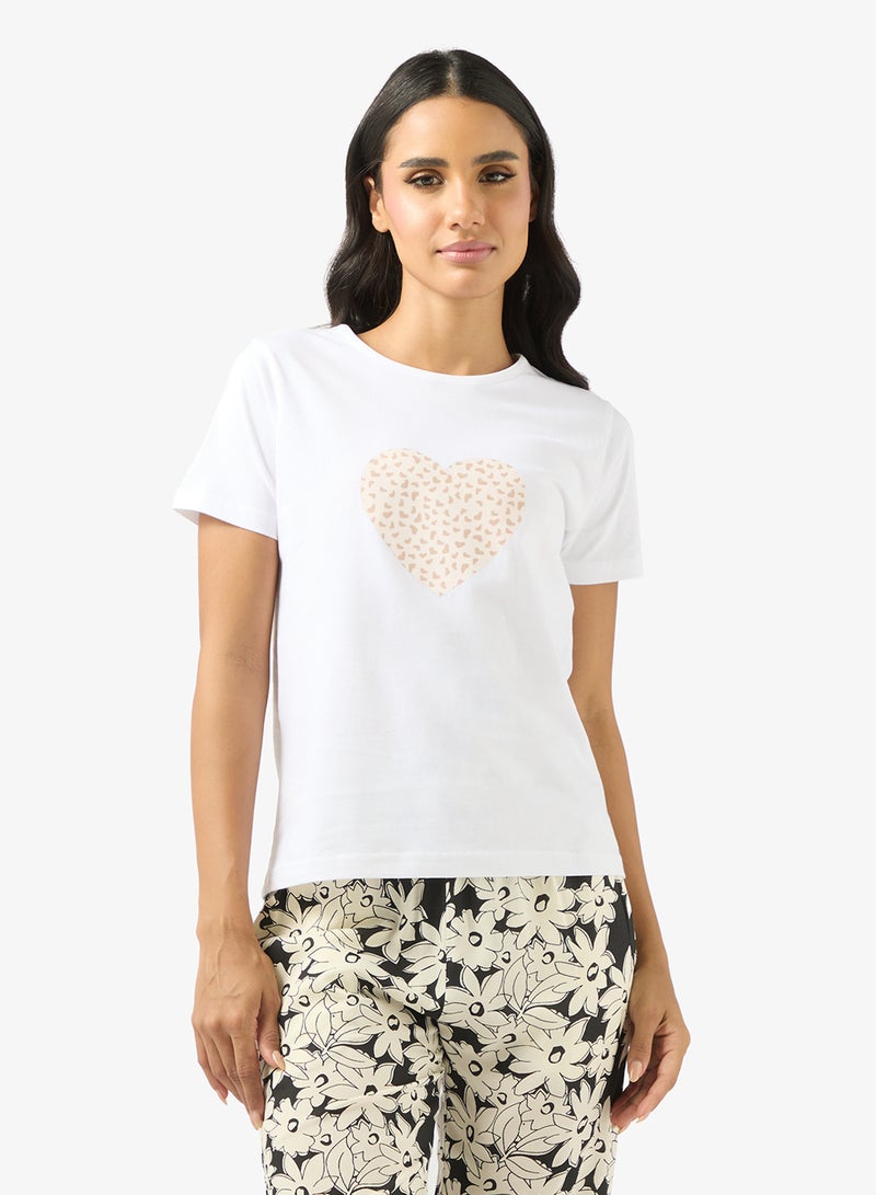 Ginger Cotton Relaxed Fit T-Shirt & Pyjama Set - Image 3