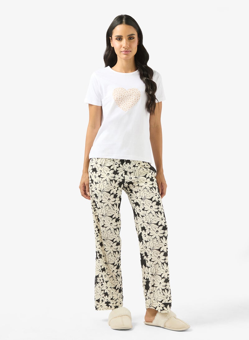 Ginger Cotton Relaxed Fit T-Shirt & Pyjama Set - Image 5