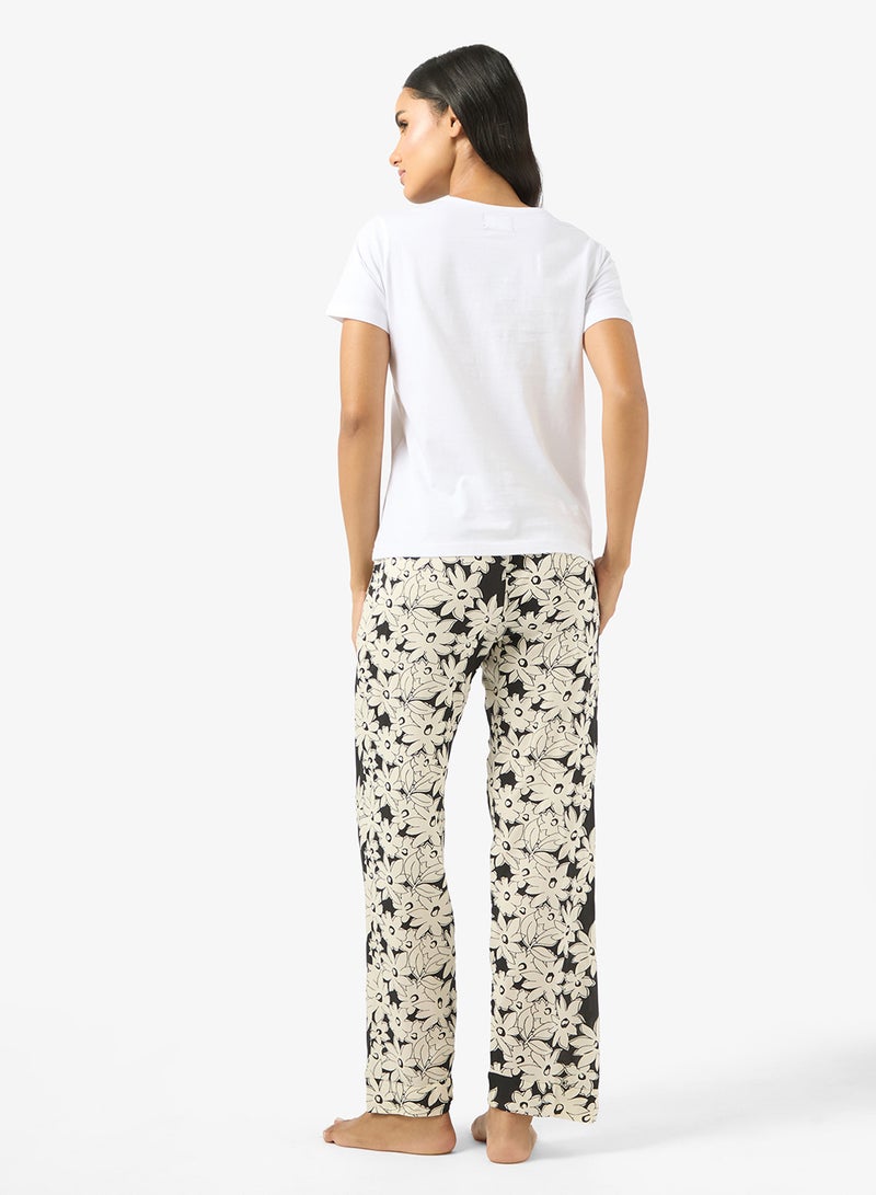 Ginger Cotton Relaxed Fit T-Shirt & Pyjama Set - Image 2