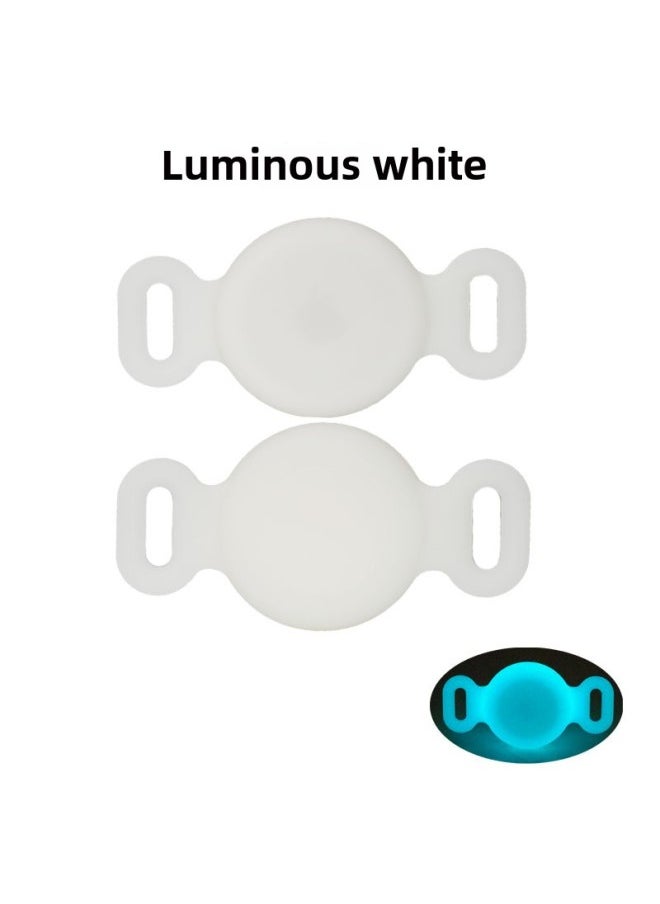 Generic - Suitable For Anti-loss Device Apple Locator Silicone Protective Case Airtag Protective Case All-inclusive Waterproof-Color:Luminous White OPP Waterproof Cover-Applicable Model:Depth Waterproof Airtag Protective Sleeve M Code - Image 1