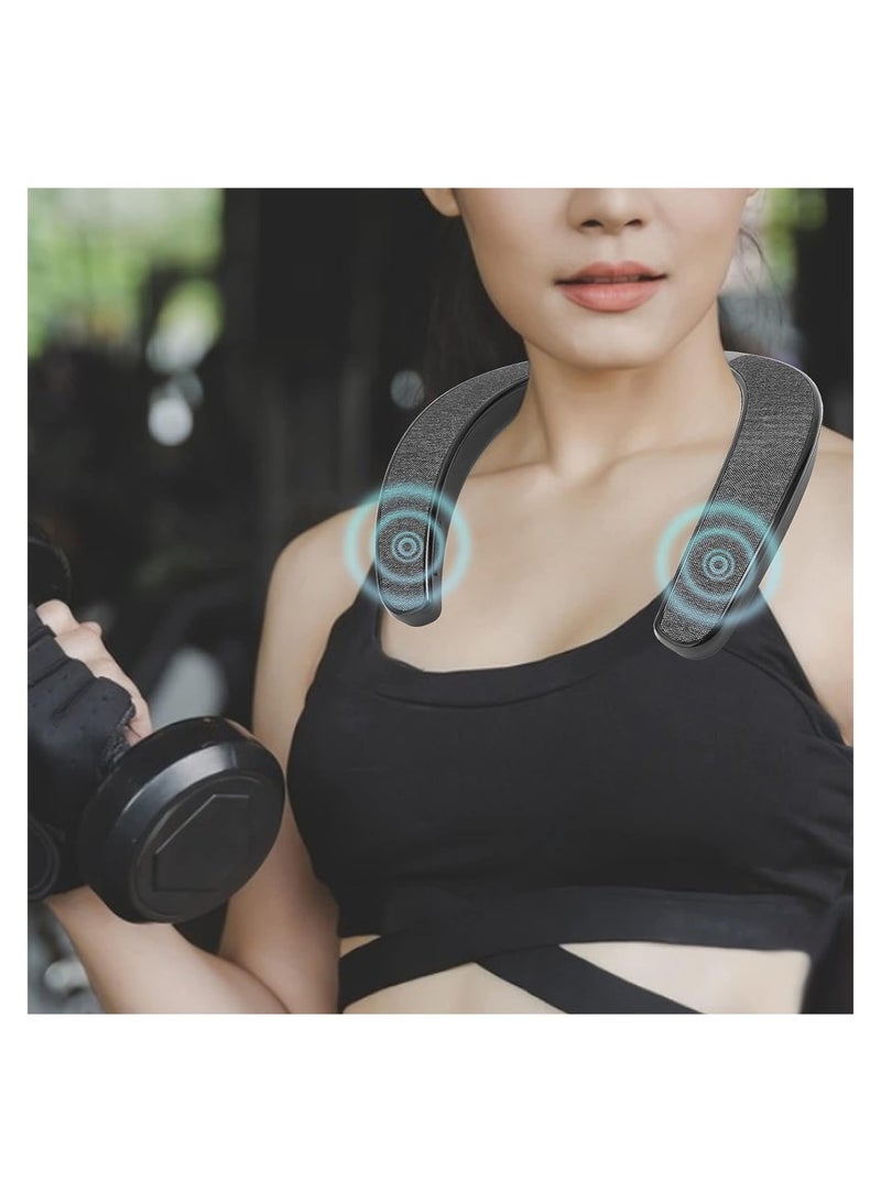 Zikra Neckband Bluetooth Speakers, Portable Wearable Wireless Neckband Speaker, 3D Surround Stereo, Excellent Audio Quality, for Home, Work, Outdoor Cycling, Hiking - Image 3